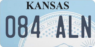 KS license plate 084ALN