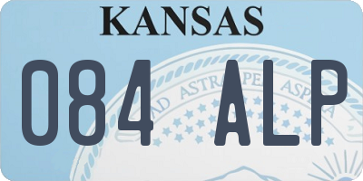 KS license plate 084ALP