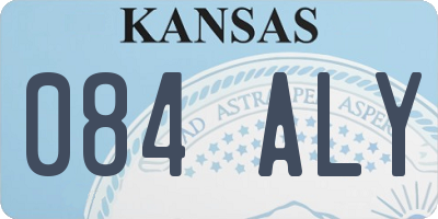 KS license plate 084ALY