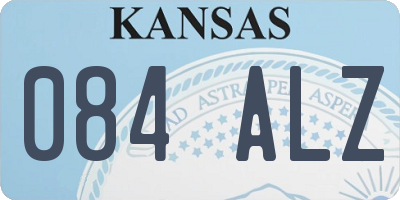 KS license plate 084ALZ