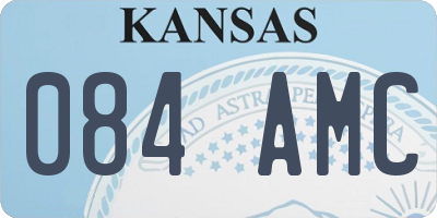 KS license plate 084AMC
