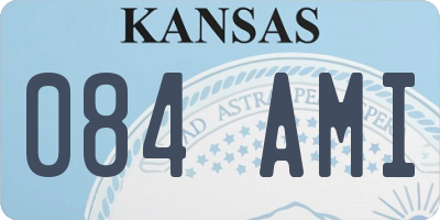 KS license plate 084AMI