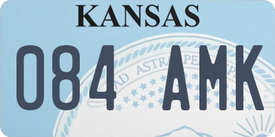 KS license plate 084AMK