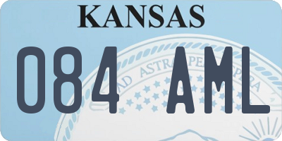 KS license plate 084AML