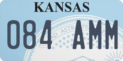 KS license plate 084AMM