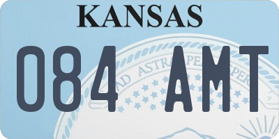 KS license plate 084AMT