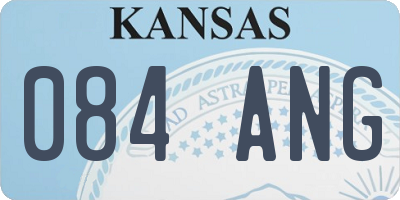 KS license plate 084ANG