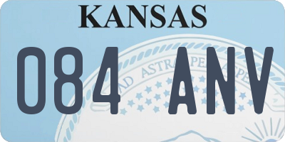 KS license plate 084ANV