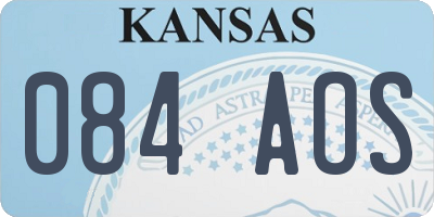 KS license plate 084AOS