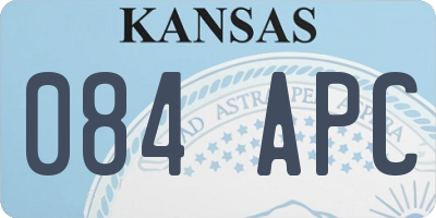 KS license plate 084APC