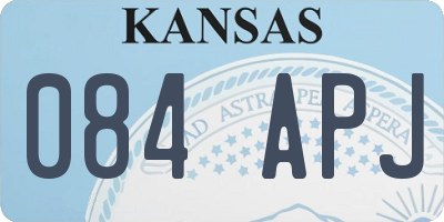 KS license plate 084APJ