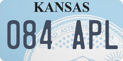 KS license plate 084APL