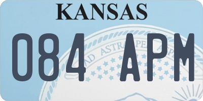 KS license plate 084APM