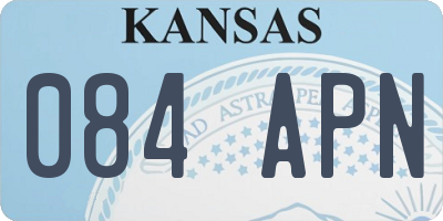 KS license plate 084APN