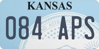 KS license plate 084APS