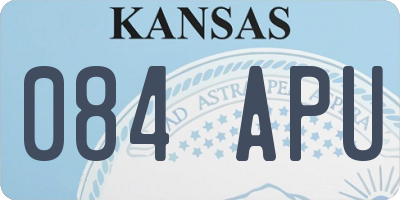 KS license plate 084APU