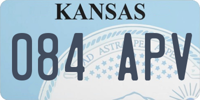 KS license plate 084APV