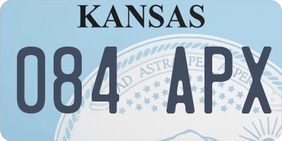 KS license plate 084APX