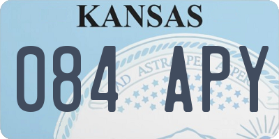 KS license plate 084APY