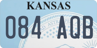 KS license plate 084AQB