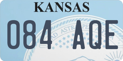 KS license plate 084AQE