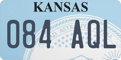 KS license plate 084AQL