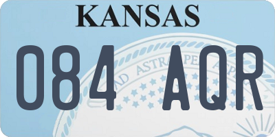 KS license plate 084AQR