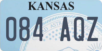 KS license plate 084AQZ