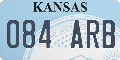 KS license plate 084ARB