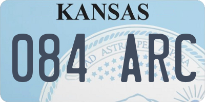 KS license plate 084ARC
