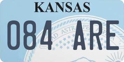 KS license plate 084ARE