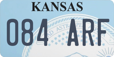 KS license plate 084ARF