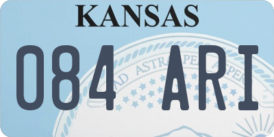 KS license plate 084ARI