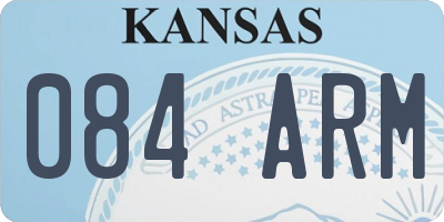 KS license plate 084ARM