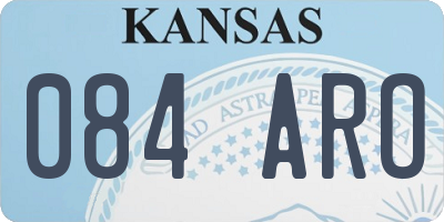 KS license plate 084ARO