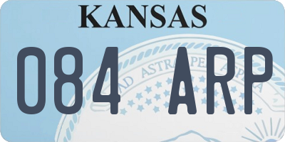 KS license plate 084ARP