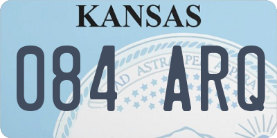 KS license plate 084ARQ