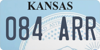 KS license plate 084ARR