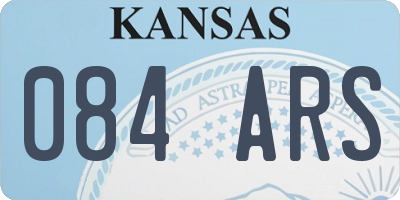 KS license plate 084ARS