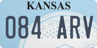 KS license plate 084ARV