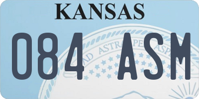 KS license plate 084ASM