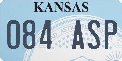 KS license plate 084ASP