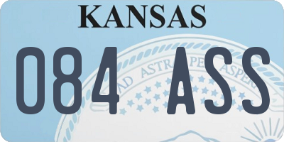 KS license plate 084ASS