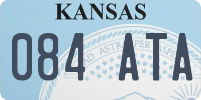 KS license plate 084ATA