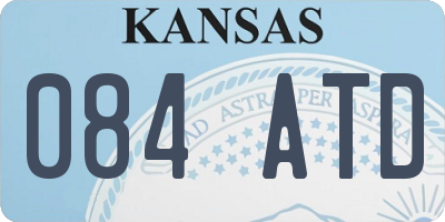 KS license plate 084ATD
