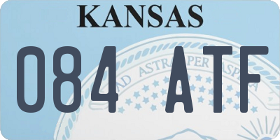 KS license plate 084ATF