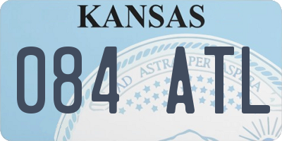 KS license plate 084ATL