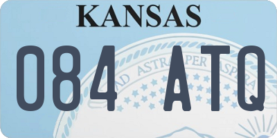 KS license plate 084ATQ