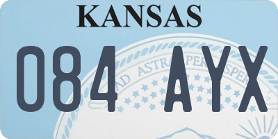 KS license plate 084AYX