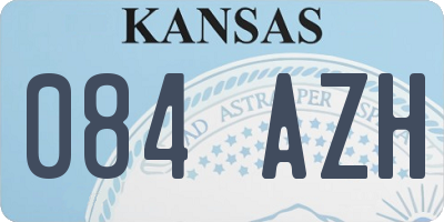 KS license plate 084AZH